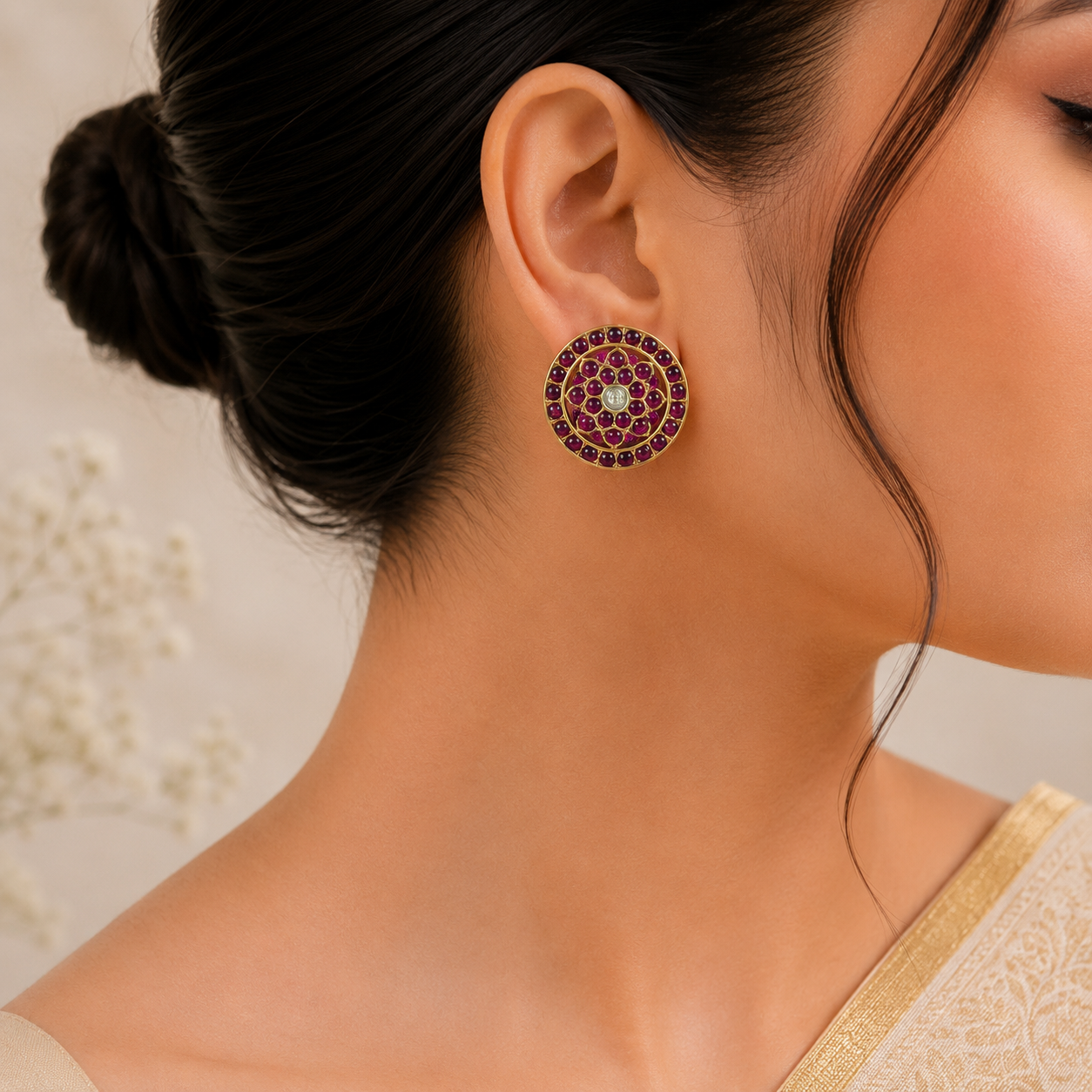 Zivara Ethnic Elegance Silver Earrings