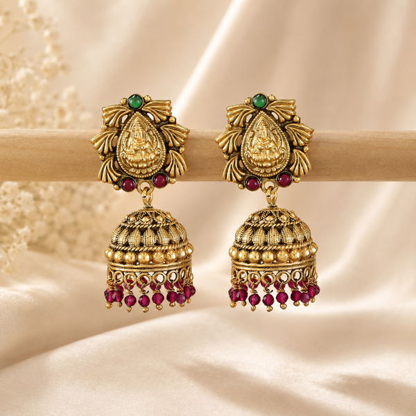 Lakshmika Temple Silver Jhumki