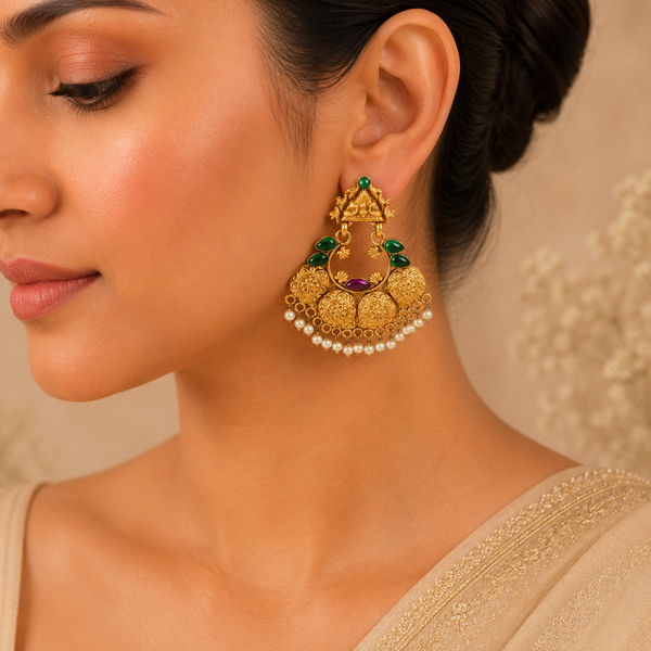 Mehera Antique Iinspired Silver Earrings