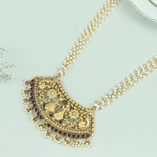 New-Wed Gold Plated Silver Necklace