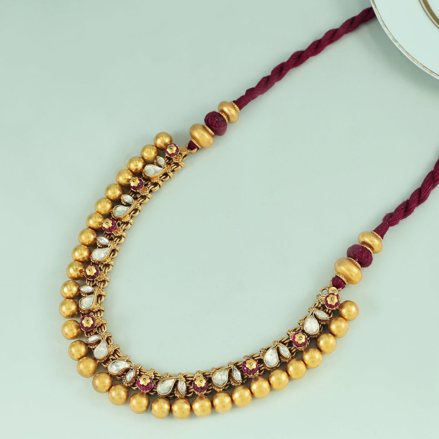 Aabha Gold Plated Silver Necklace