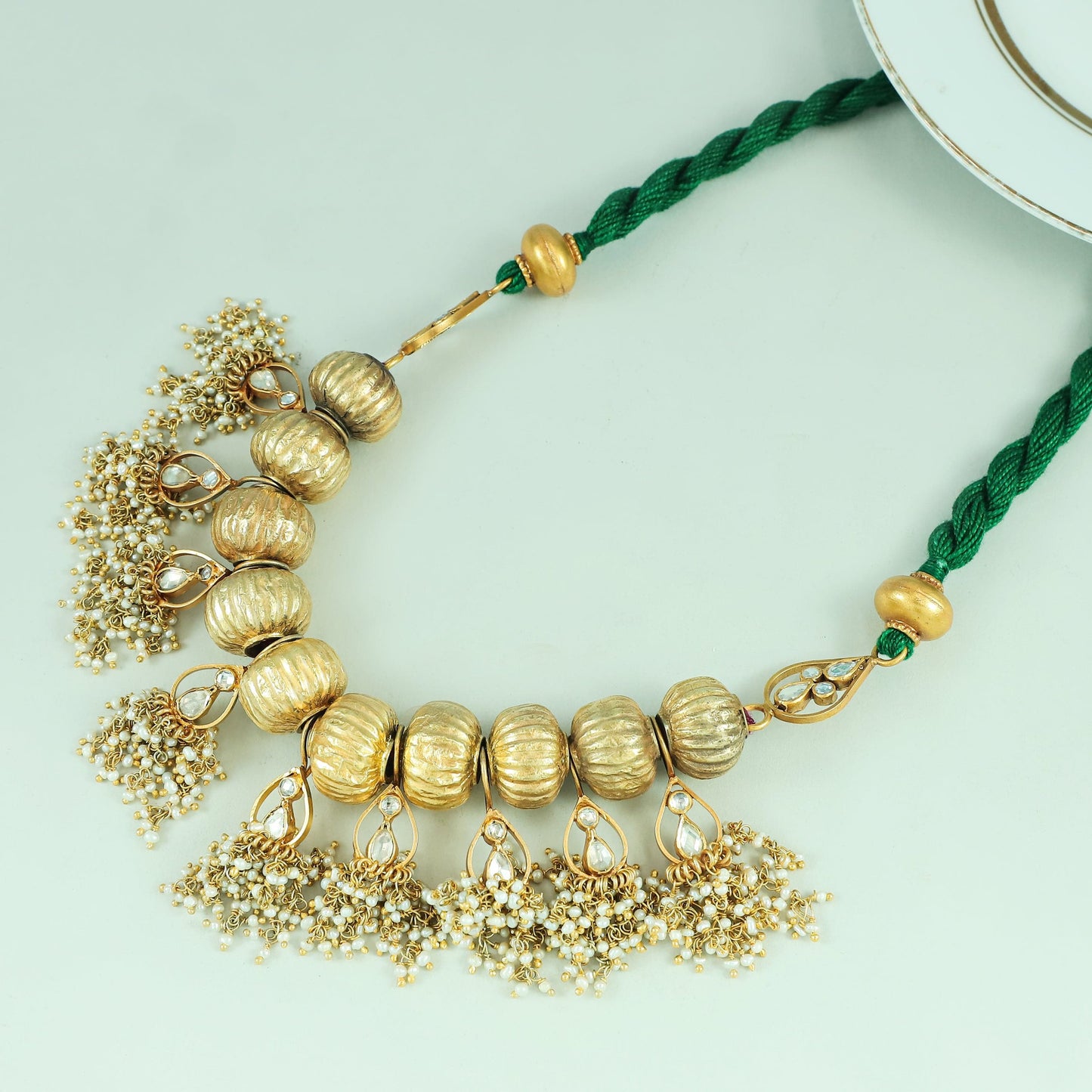 Roohi Gold Plated Kundan Silver Necklace