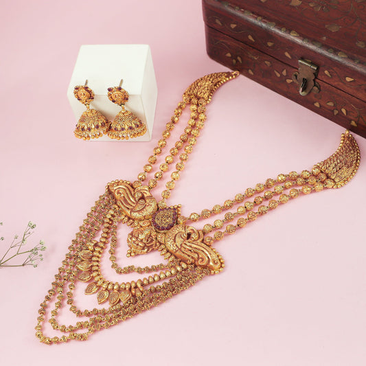 Anisha Gold Plated Silver Necklace Set