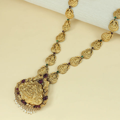 Vanya Padmavati Silver Long Necklace