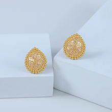 Nandini Drop Flower Gold Earrings