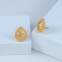 Nandini Drop Flower Gold Earrings