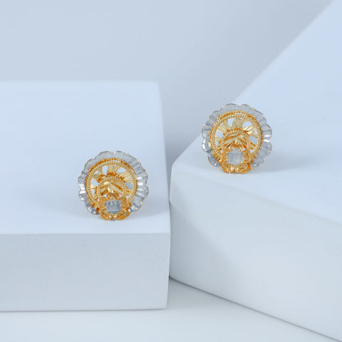Vanya Dual Tone Gold Earrings