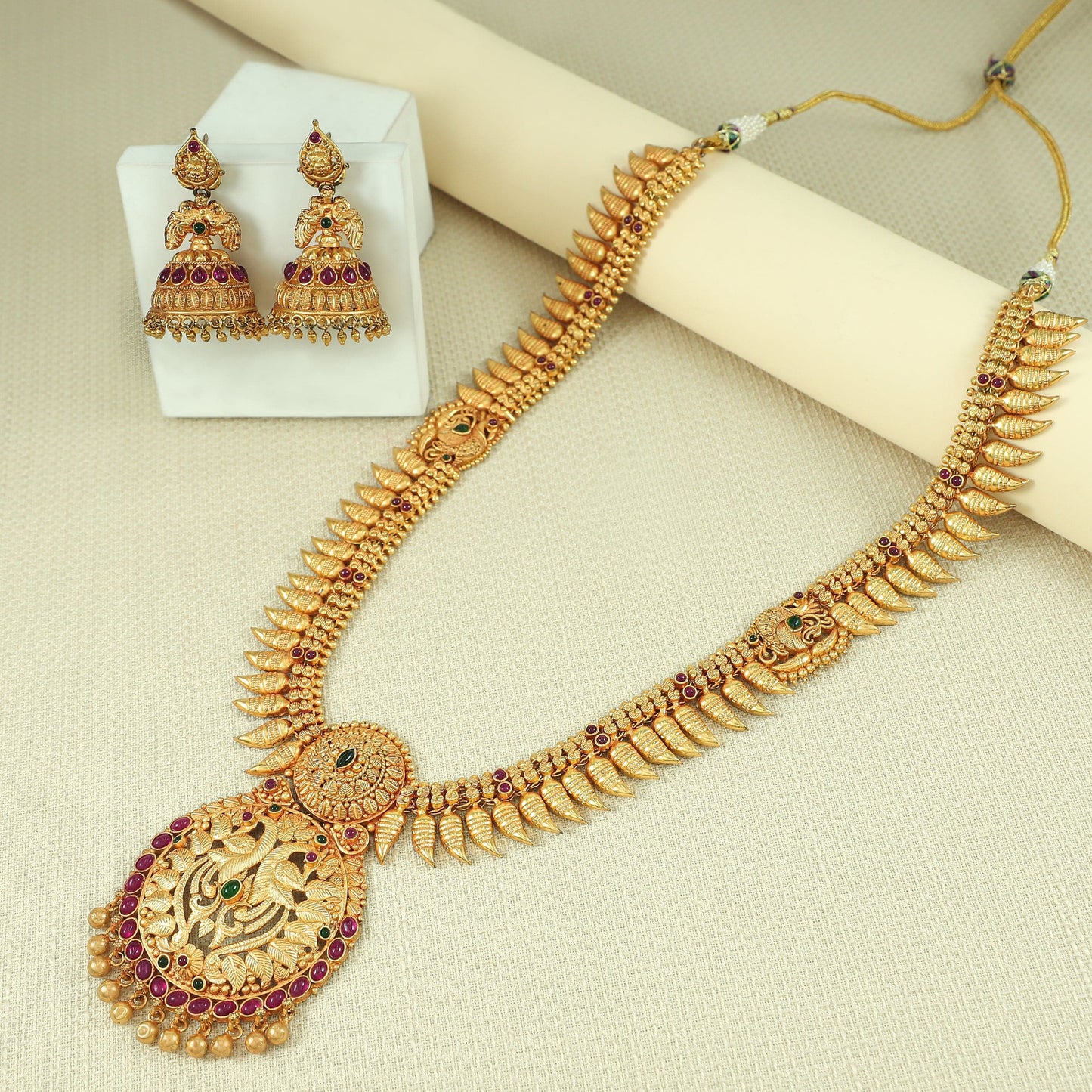 Mishika Gold Plated Silver Necklace Set