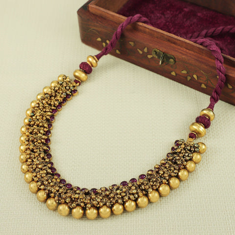 Ridhira Layered Ethnic Styling Silver Necklace