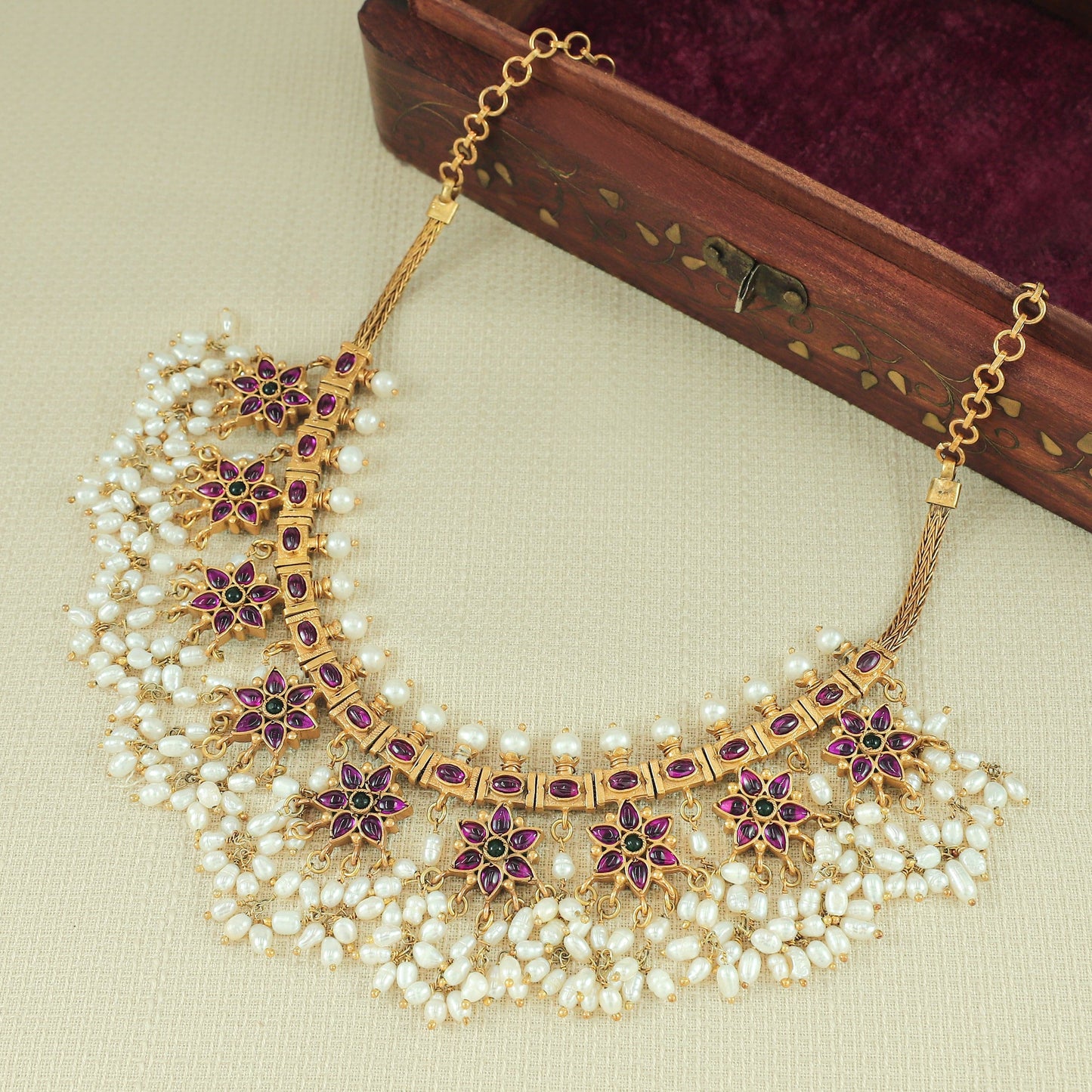 Kashish Gold Plated Silver Necklace