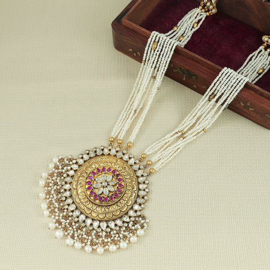 Meera Sensational Gold Plated Silver Necklace