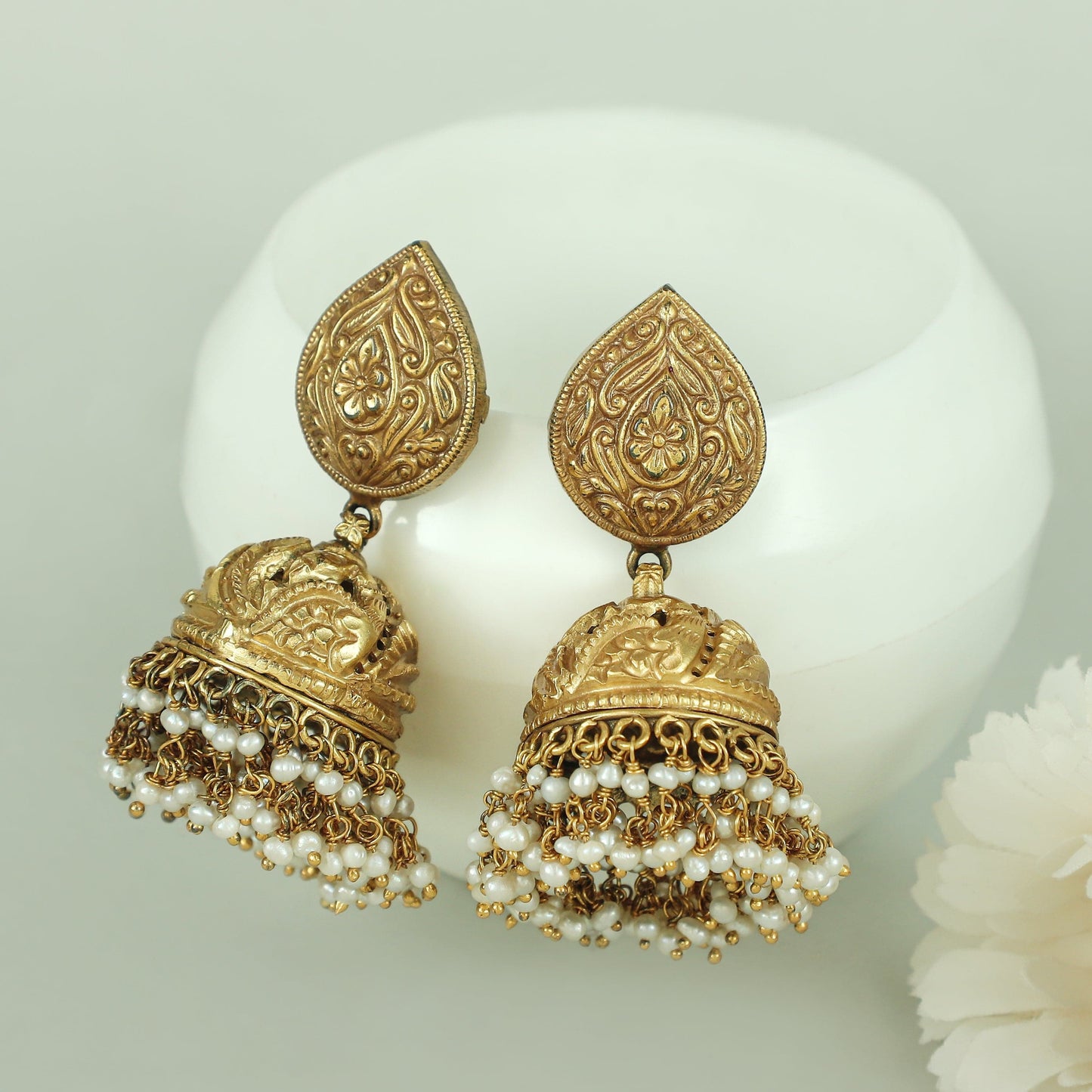 Tanishka Gold Plated Silver Earrings