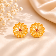 Mahika Charming Floral  Gold Earrings