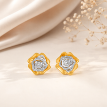 Alaya Dual Tone Rose Gold Earrings
