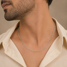 Aarav Link Classic Silver Chain For Him