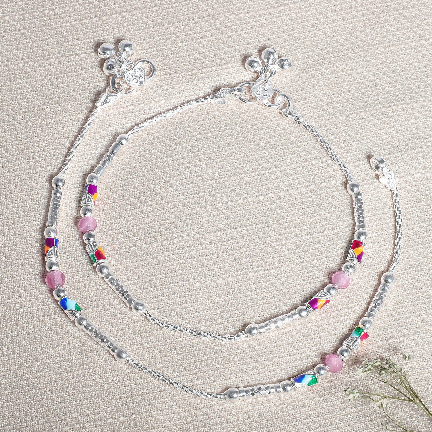 Aadiya Silver Anklets