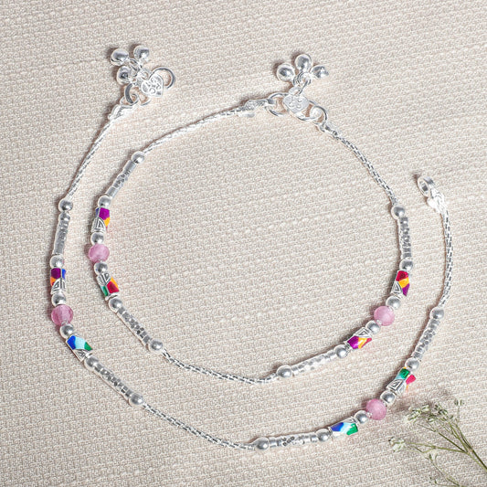 Aadiya Silver Anklets