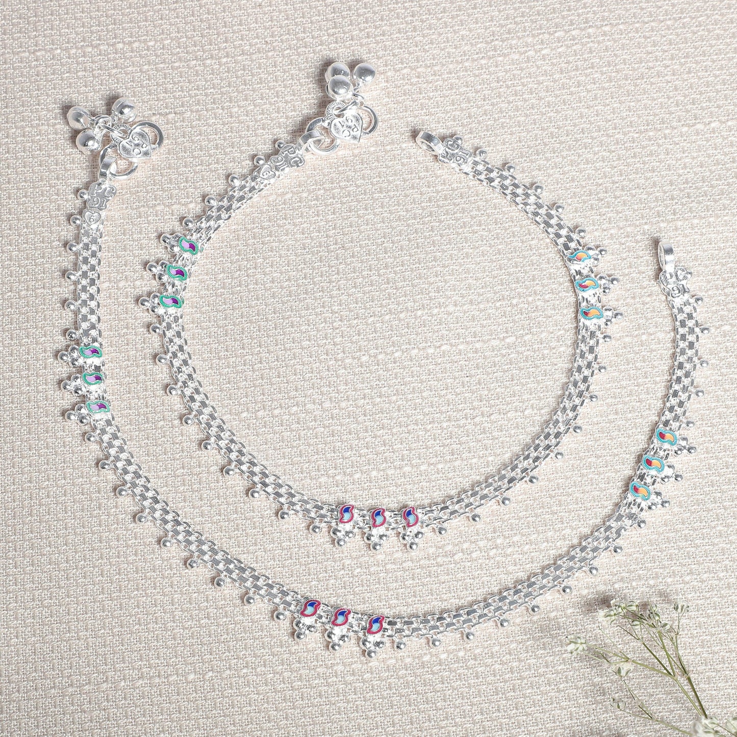 Ziana Regal Silver Anklets