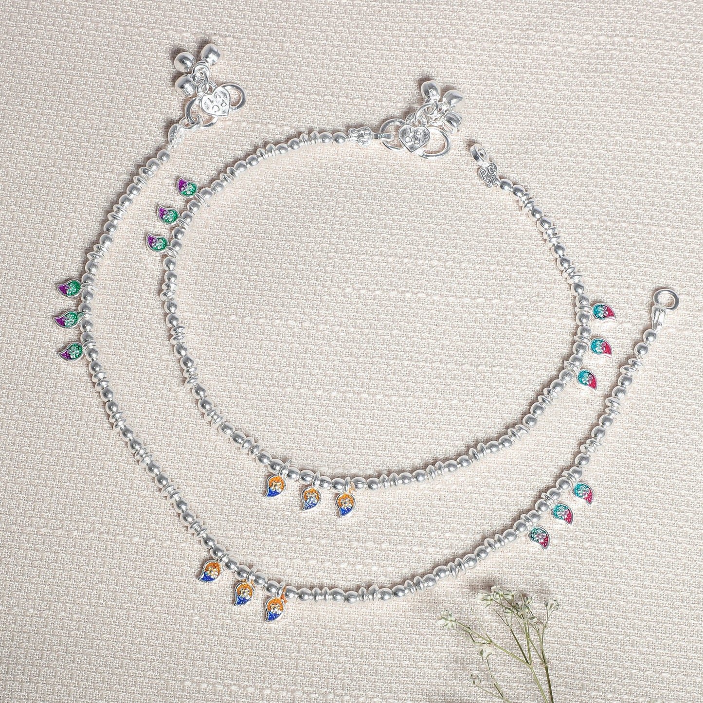 Saumya Regal Silver Anklets