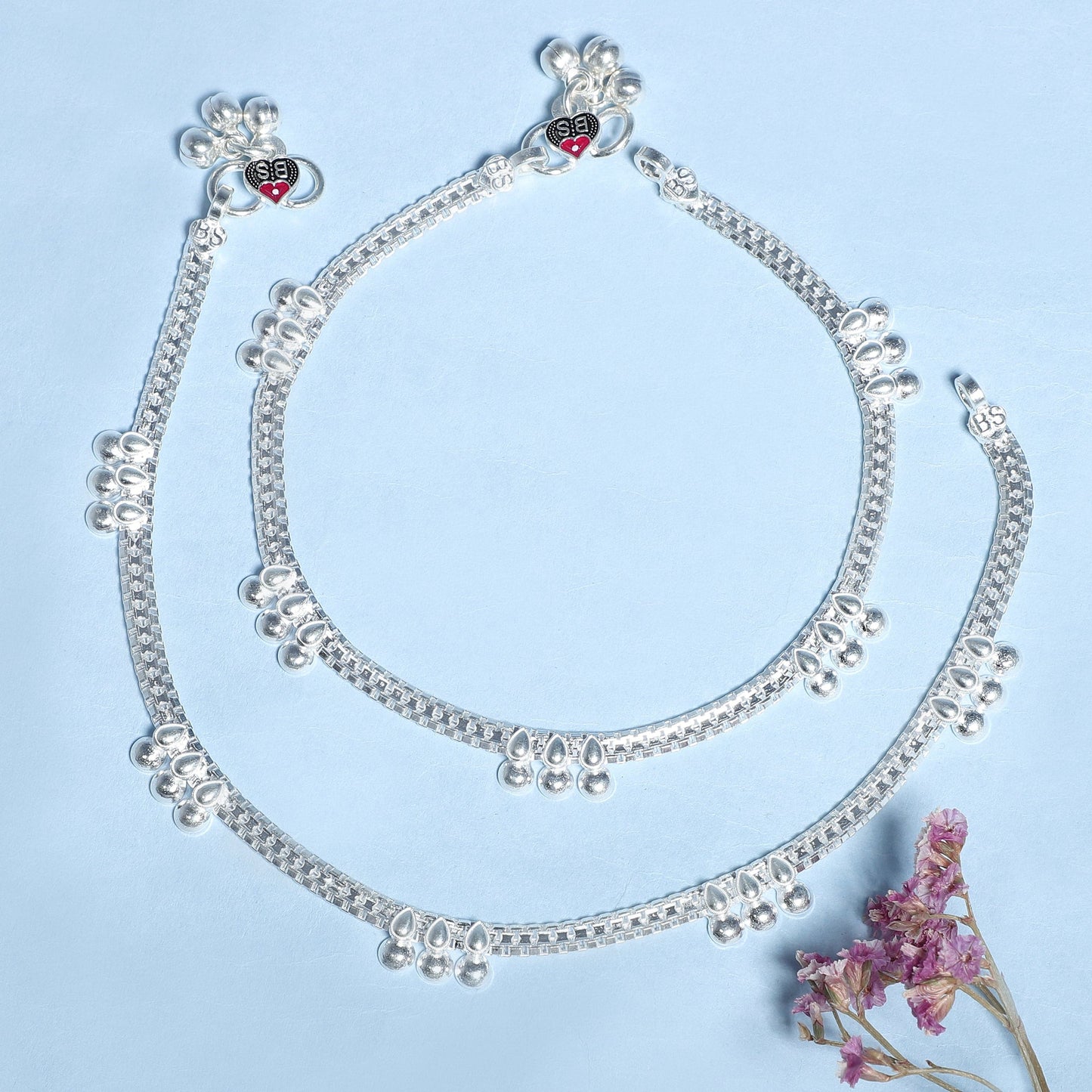 Aadhavi Silver Anklets