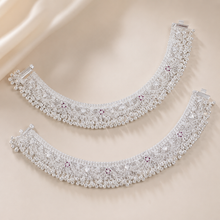 Meher Heavy Bridal Silver Anklets