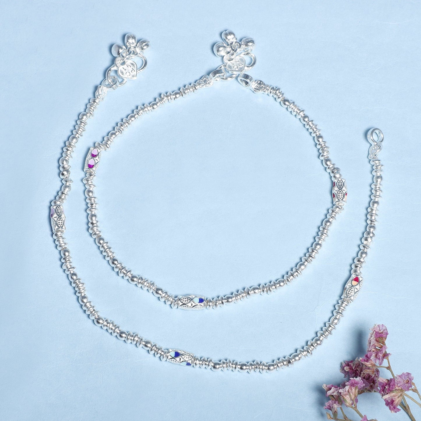 Nihira Silver Anklets