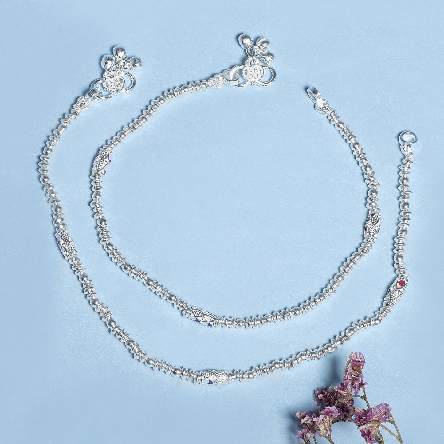 Amelia Silver Anklets