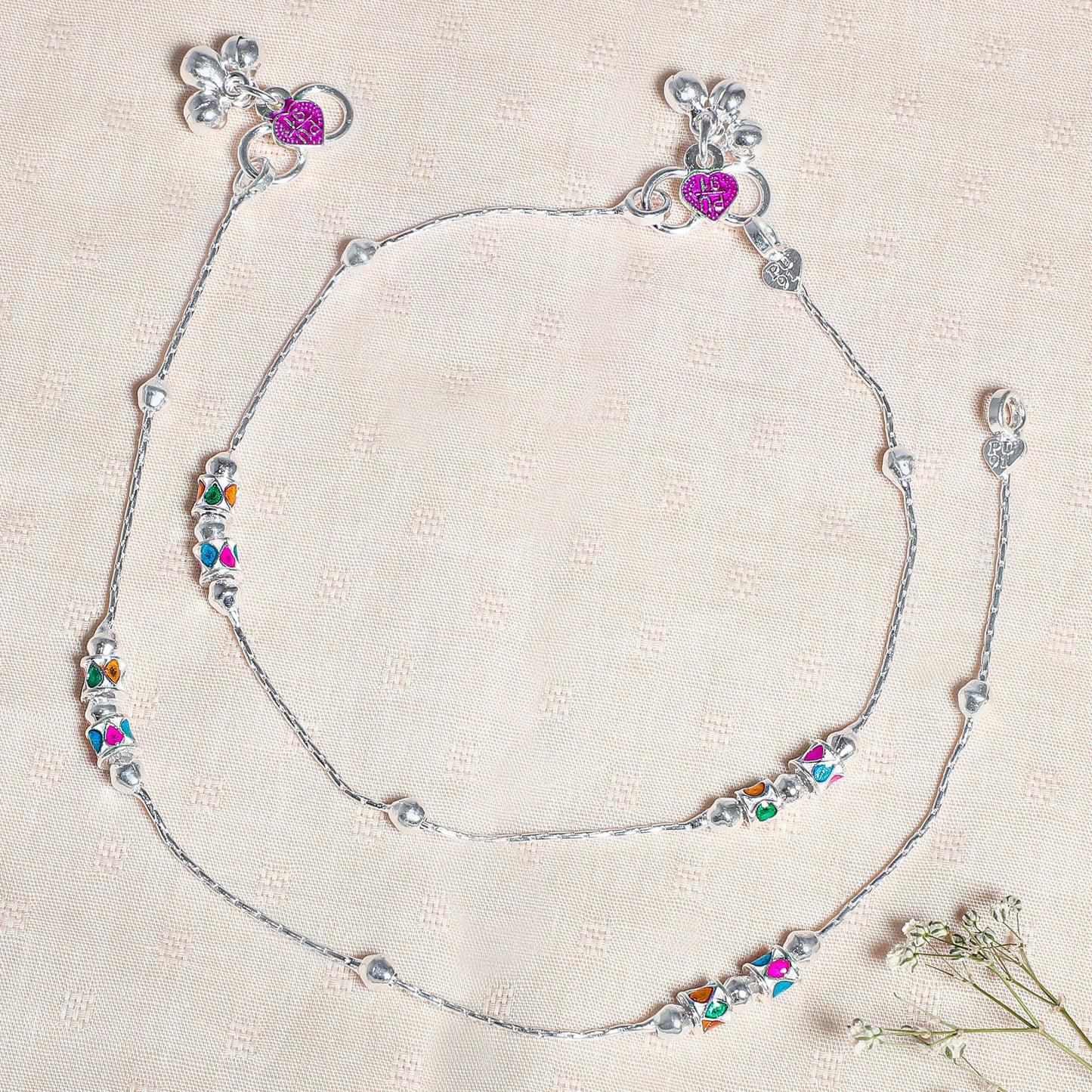 Alice Charming Silver Anklets