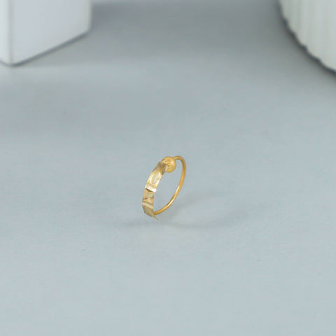 Swara Sleek Cut Gold Nose Ring