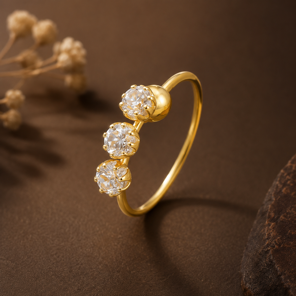 Gauri Triple Glow Nose Ring