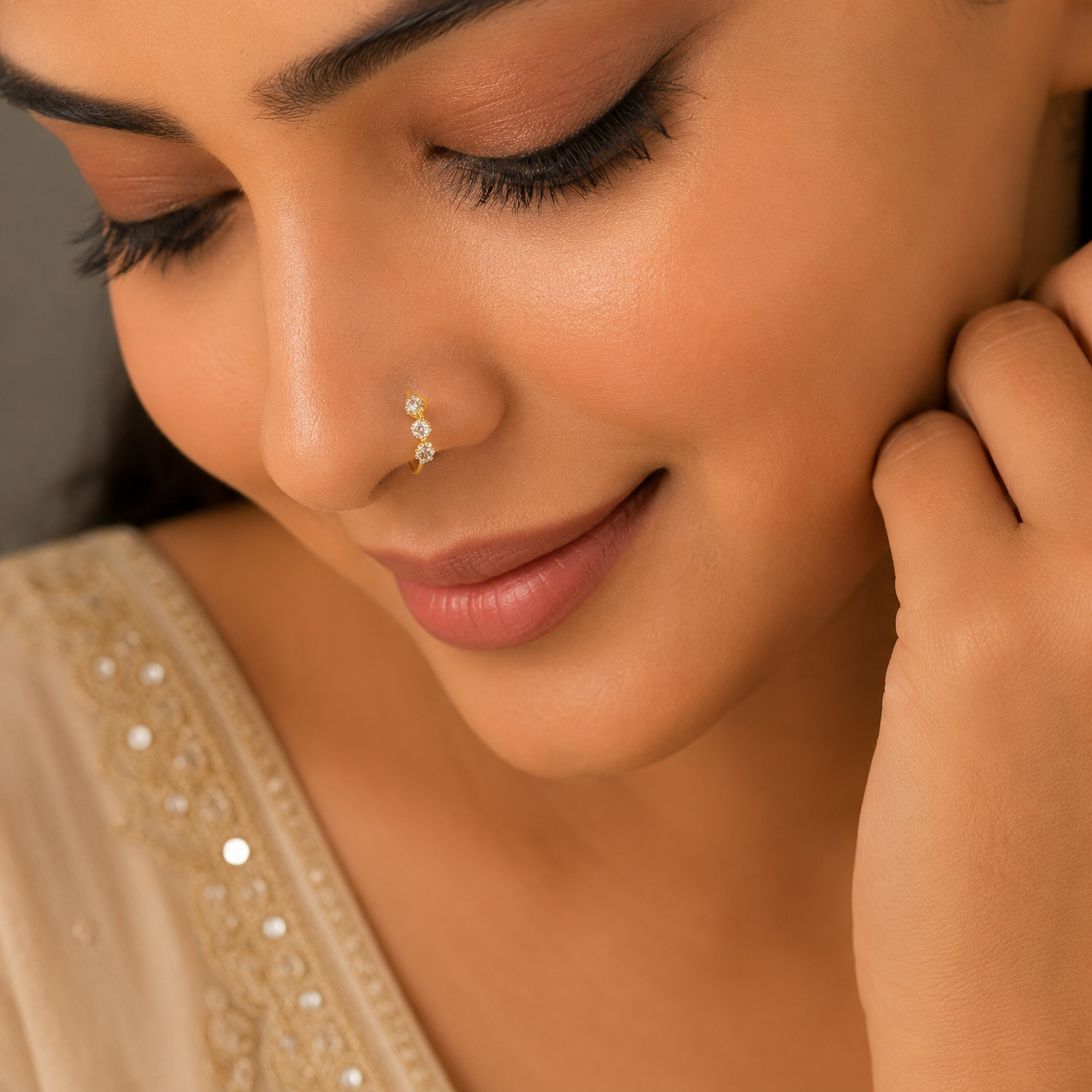 Gauri Triple Glow Nose Ring