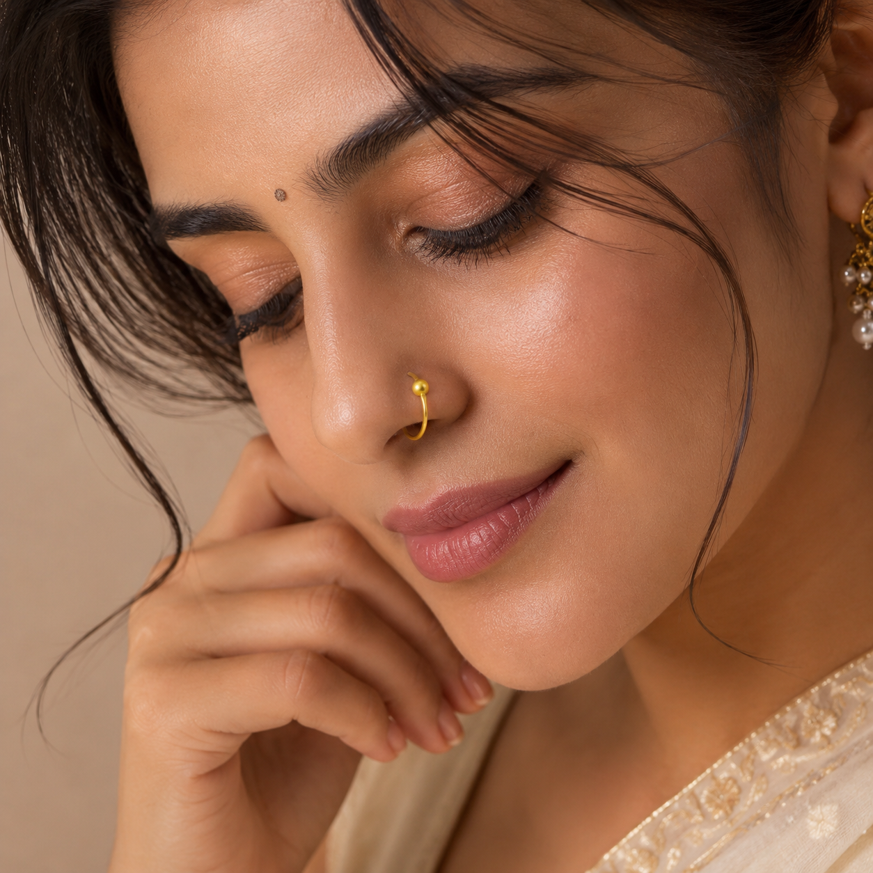 Elina Simple Gold Nose Ring
