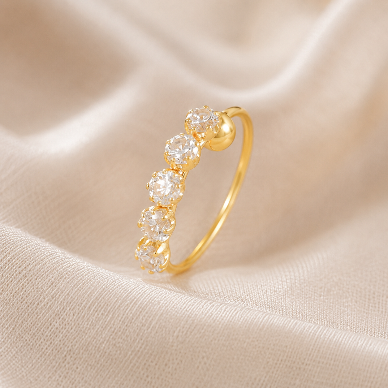 Luxe Cluster Gold Nose Ring