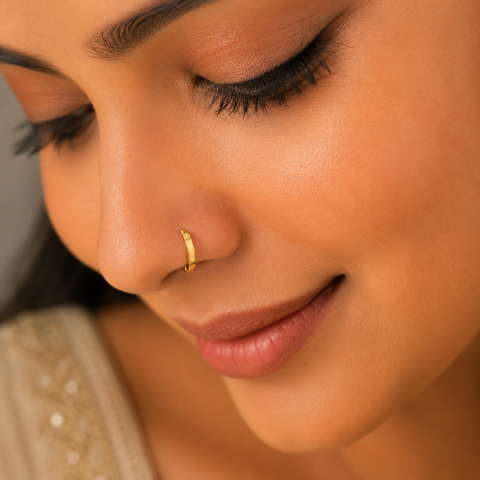 Simple Hoop Gold Nose Ring