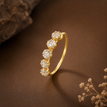 Floral Cluster Gold Nose Ring