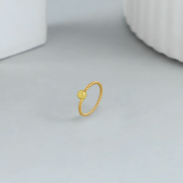 Nandini Twisted Gold Nose Ring