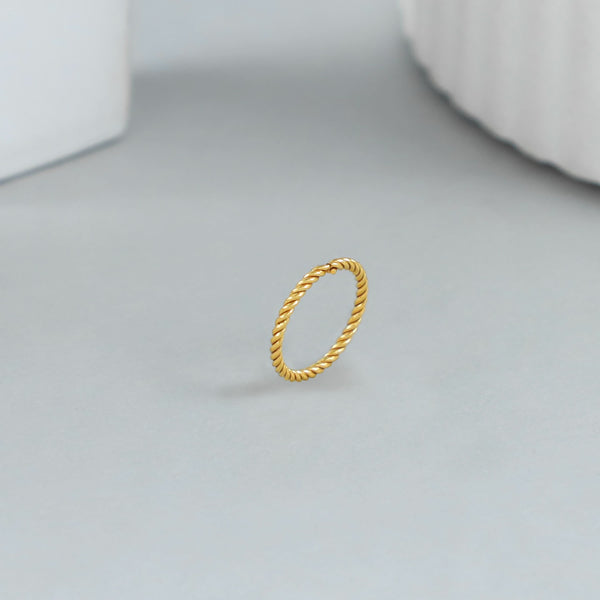 Twirl Gold Hoop Nose Ring