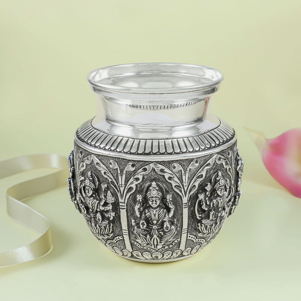 Divine Lakshmi Silver Kalash