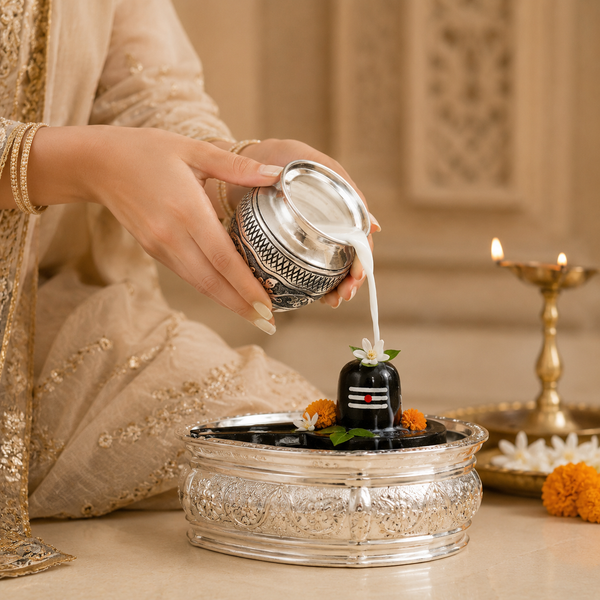 Artistic Matsya Silver  Kalash