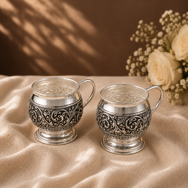 Luxury Vine Silver Cup Set