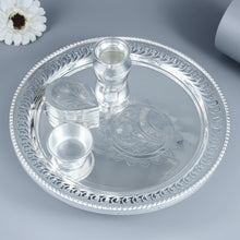 Luxury Puja Silver Thali Set
