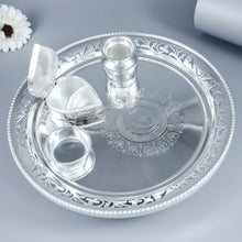 Divine Blessings Silver Puja Thali Set