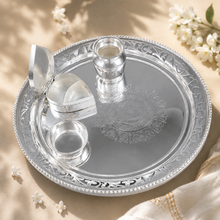 Divine Blessings Silver Puja Thali Set