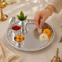 Divine Blessings Silver Puja Thali Set
