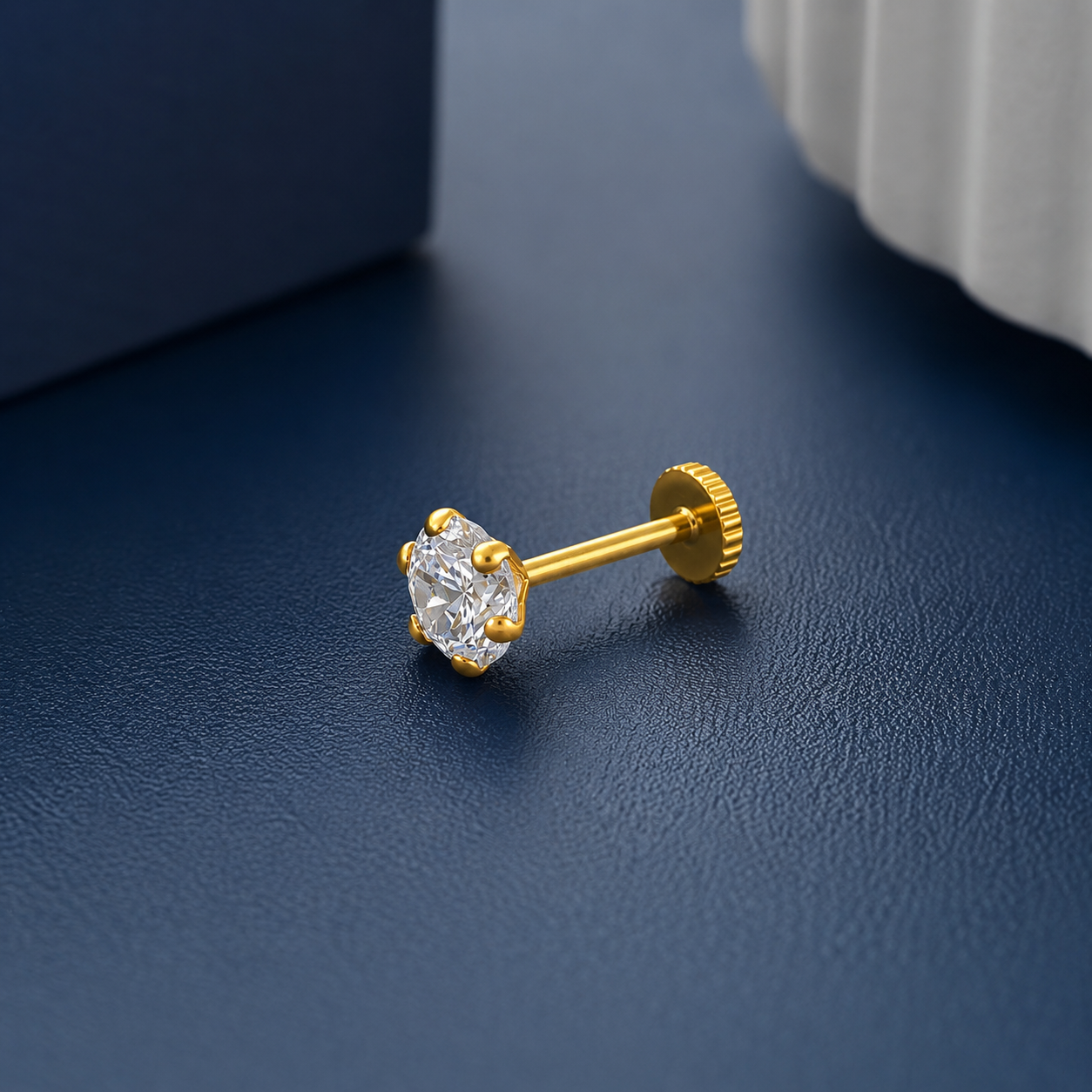 Aadhya Celeste Spark Gold Nose Pin