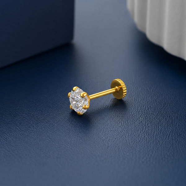 Aadhya Celeste Spark Gold Nose Pin