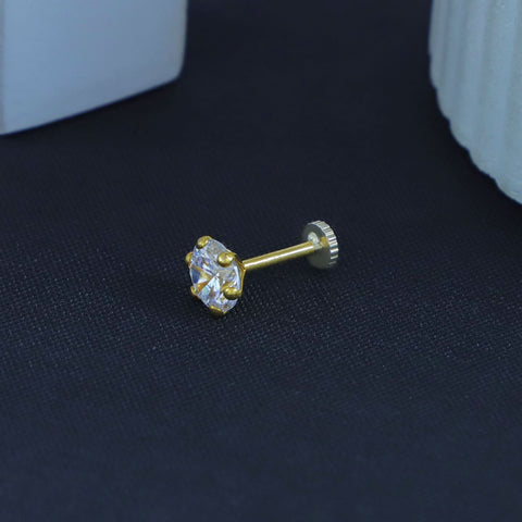 Aadhya Celeste Spark Gold Nose Pin