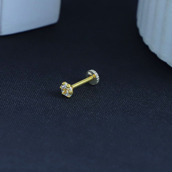 Chhaya Lustre Bloom Gold Nose Pin