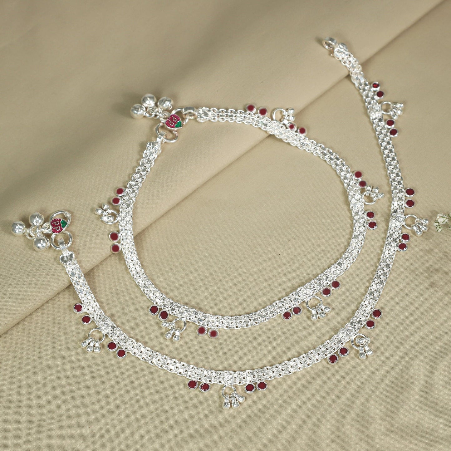 Vanshika Silver Anklets