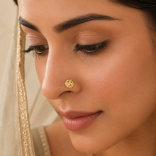 Farah Floral Petal Gold Nose Pin